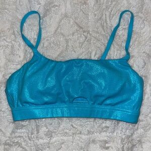 Blue sports bra